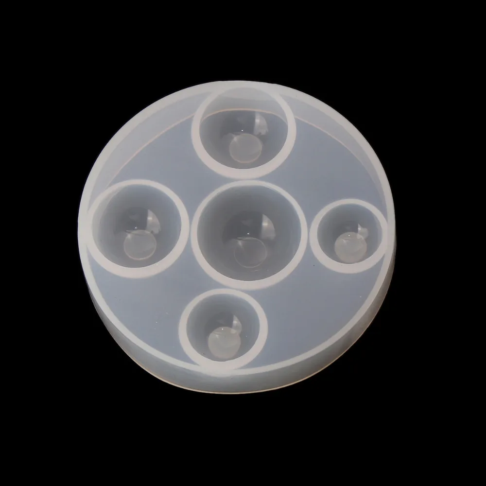 

DoreenBeads Silicone Resin Mold For Jewelry Making White Round Hemispherical Shaped DIY Findings Drop Shipping, 1 Piece