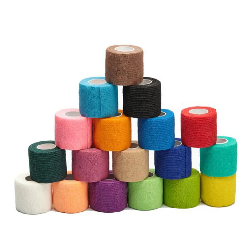 

Tattoo accesories Security protection CE waterproof self adhesive elastic bandage 4.5M first aid kit Nonwoven Cohesive Bandage