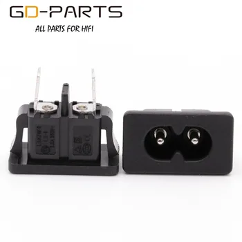 

GD-PARTS IEC320 C8 Snap In Mains AC Power Socket Connector Electric Power Plug Receptacle Power Cord Inlet AC250V 2.5A CCC CE