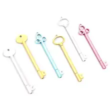 Горячая Распродажа, 12 шт., гелевые ручки-роллеры в форме ключа в стиле ретро, подарки для студентов, черные, 05 мм