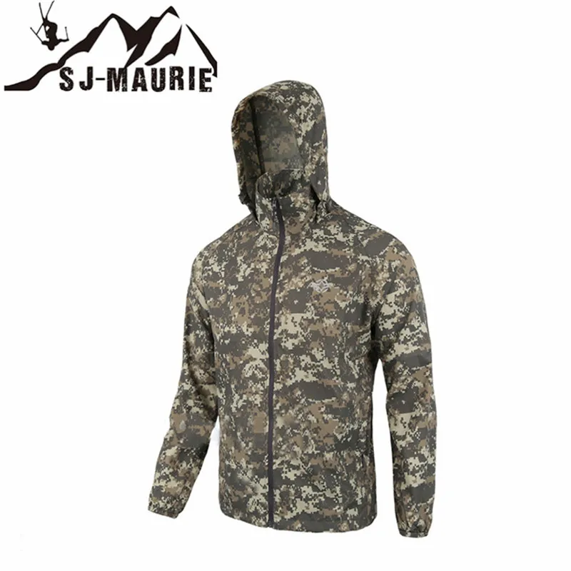 

Waterproof Windbreaker Mens Hunting Jackets Outdoor Tactical Hiking Hunting Jack Quick-dry Skin Cloth Camouflage Anti-UV Coat