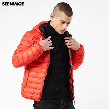

Seenimoe White Duck Down Jacket 2019 New Ultralight Men Winter Duck Down Coat Outwear Down Parkas Waterproof Winter Overcoat