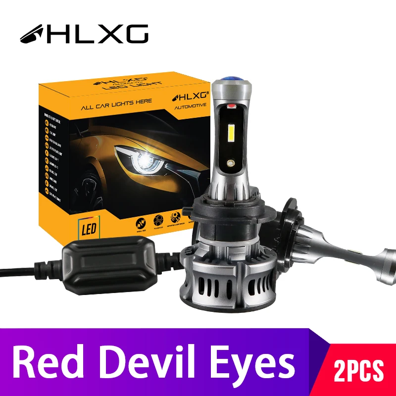 

1pair Red Blue Slim Projector Devil Angel Eyes H7 LED For Lens H11 H8 Fog Lights HB3 HB4 cars turbo led light bulbs for auto 12V
