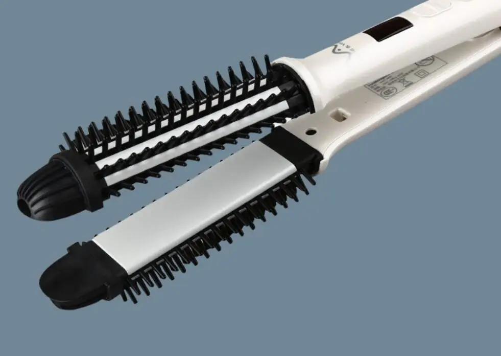 Tourmaline Ceramics Ceramic Anion Hair Curler / Hair Straightener Pearl