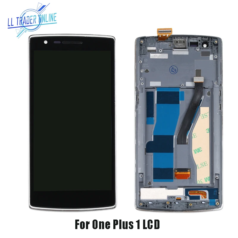 

LL TRADER No Dead Pixel Display Touch Screen For Oneplus One LCD Assembly Digitizer Replacement for One Plus 1 With Frame+Tools