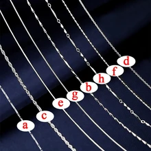 925 Silver Jewelry mm O Shape Chain Sweater Necklace 50cm/55cm/60cm Europe Brand Style Bijoux conch shape embellished sweater chain