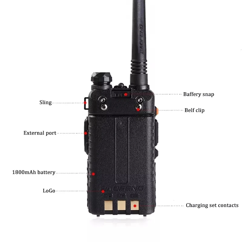 Baofeng UV-5R 8 Вт портативная рация мини Портативная 10 км дальность двухстороннее радио УКВ Двухдиапазонная портативная fm-приемопередатчик CB радио