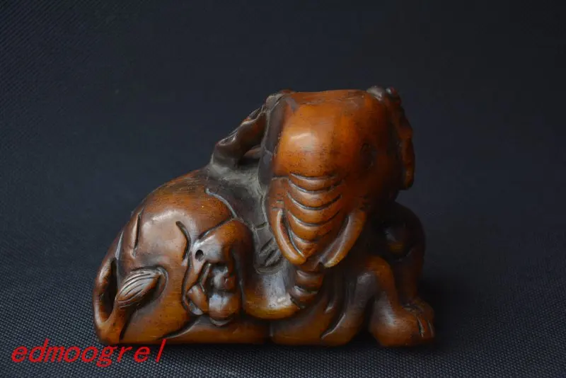 Antique Old Chinese Qing Dynasty Rhinoceros horn statue,wonderful