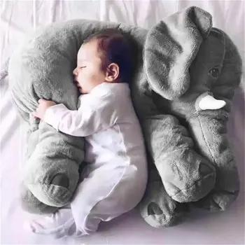

OUTAD Fashion 33*40cm Elephant Soft Baby Pillow Baby Sleep Bed Car Seat Cushion Kids Portable Bedroom Bedding Stuffed Pillows