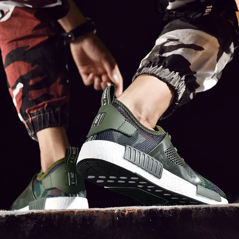 Taille Green Baskets Décontracté Grande 2019 Sport camouflage Printemps Course Black Décontractées Chaussures Respirant De gray Mode Camouflage Hommes wgqTRO