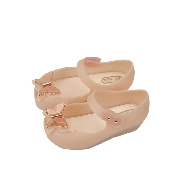 Мини Melissa 3D бант пластиковые сандалии для девочек Детская водонепроницаемая обувь новые сандалии для девочек Нескользящие Детские сандалии для девочек 14-18 см