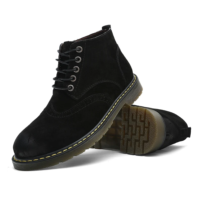 Madeira Couro verde adding D' Sapatos Black Pele Vaca Bota Vintage De Botas Do 2018 Dr cinza Dos À marrom Homens Cotton Rachado Fivela Inverno Combate Água Da Martins Prova Cotton adding Militares Novo f5CCw7q