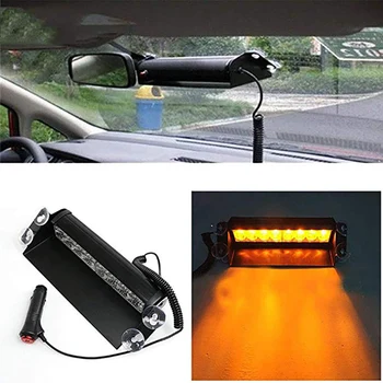 

12V 8 LED Car Truck Emergency Flasher Dash Strobe Warning Daytime Running Light Flash Led Police Lights 3 Flashing Modes