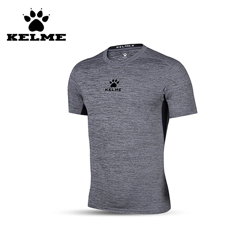 

KELME Top Quality Running Sport T-shirt Compression Men Tight Jogging Gym Clothing Tight Short-Sleeve Bodybuilding Sports Shirt