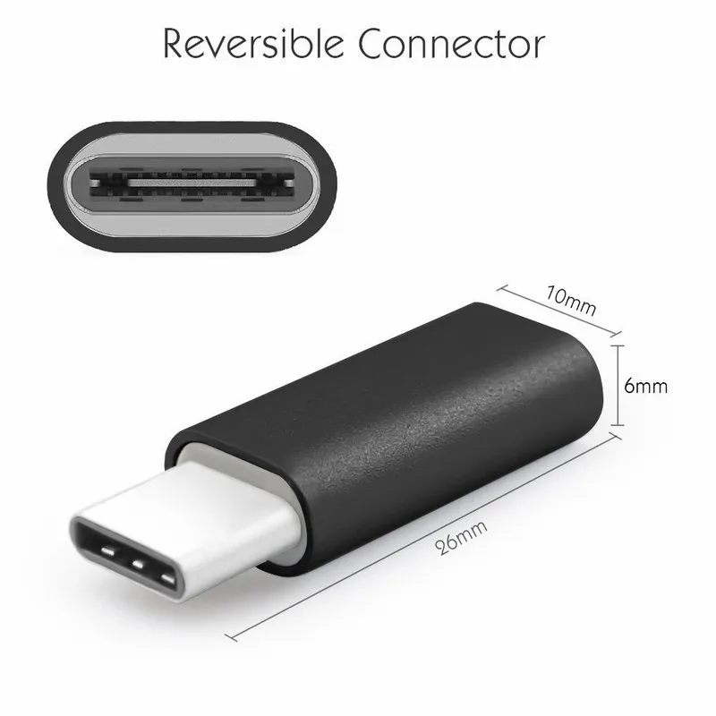 Ascromy-3PCS-USB-C-Adapter-for-LG-V20-Huawei-P9-Microsoft-Lumia-950-HTC-Bolt-ZTE-Axon-7-BLU-Pure-XR-Aluminum-Black-USBC-Adaptor-1 (5)