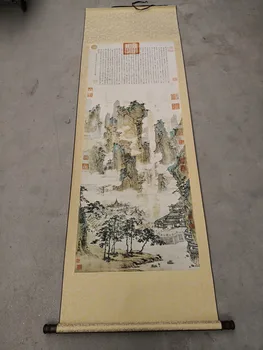 

Chinese old Mounting picture silk paper Calligraphy Scroll painting landscape