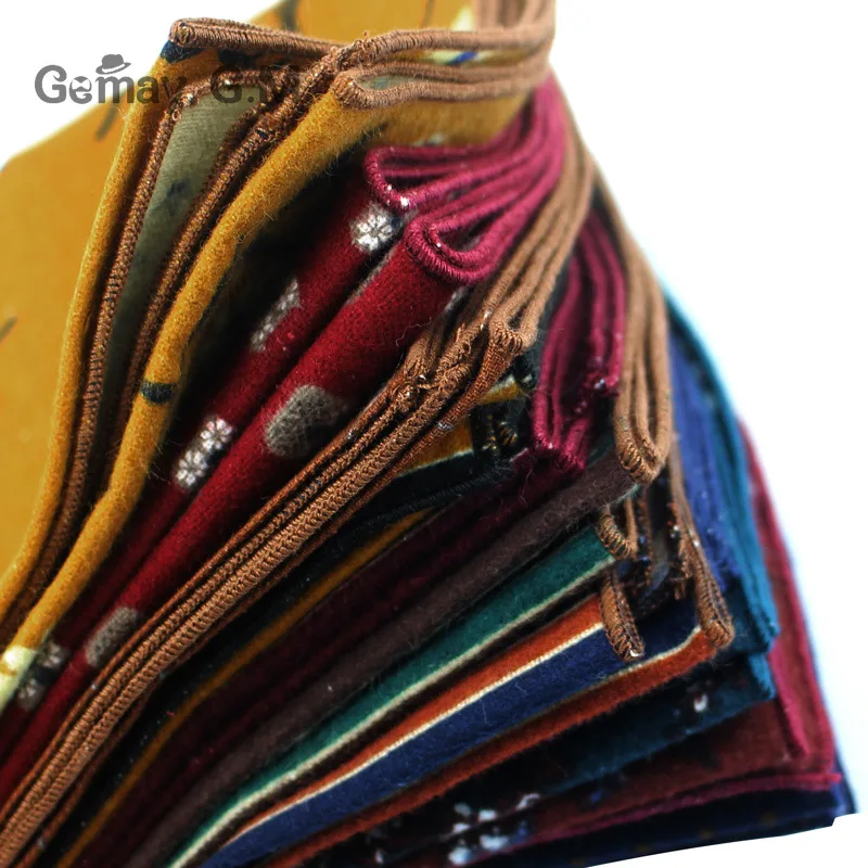 Fashion Cotton Scarf for Women Men Casual Floral Print Scarves Autumn Winter Ladies Wrap 60*60cm Soft Pocket Square