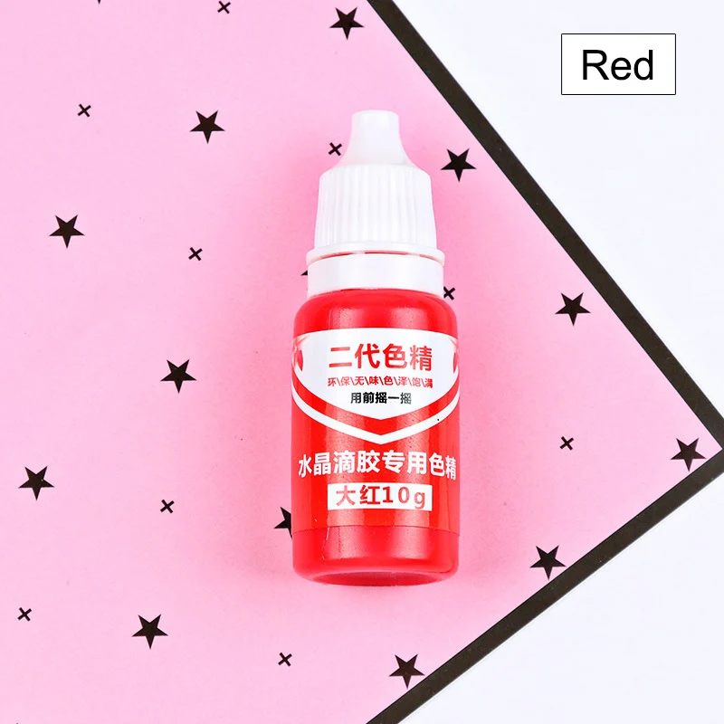 UV Resin Liquid Pearl Dye Pigment Resin Epoxy DIY Jewelry Making Crafts Tools 10g TN88 - Цвет: red