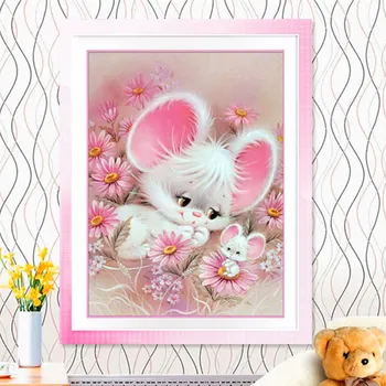 

NEW 5D l Round Diamond Embroidery Cartoon Mouse Wall Decor Puzzle Diamond Painting DIY Diamond Mosaic Picture of Rhinestones