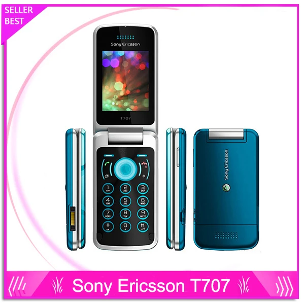 T707 unlocked original Sony Ericsson T707 mobile phones 3G bluetooth mp3 player 3 2MP camera one