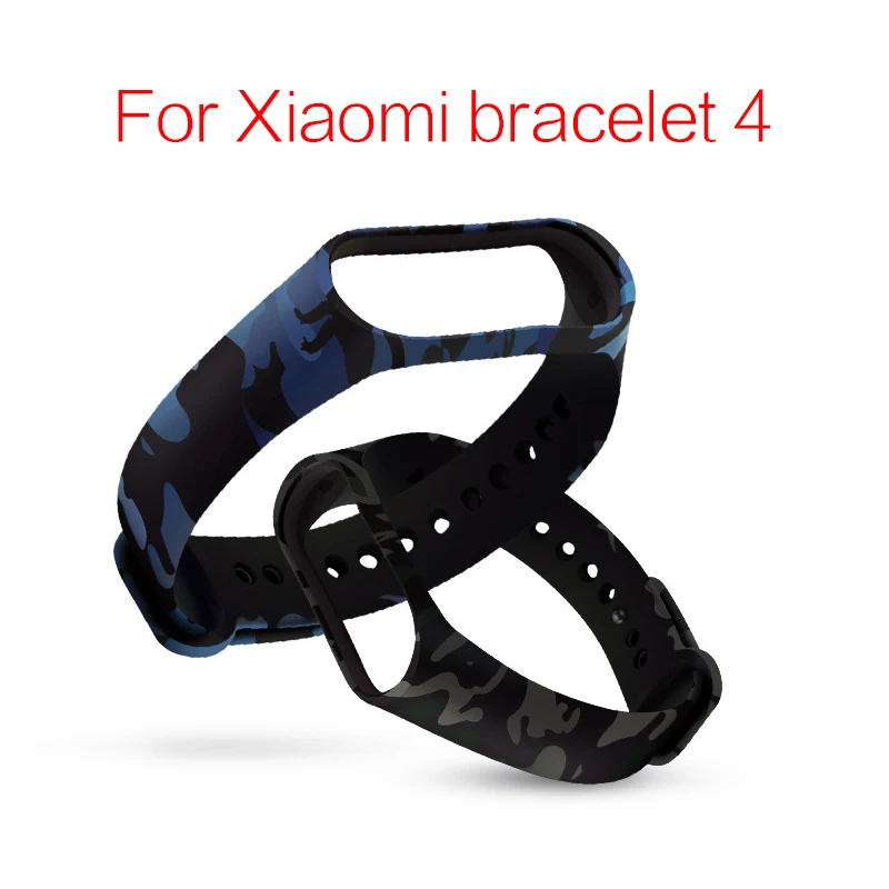 Умный Браслет, ремешок для Xiaomi mi, ремешок 4, сменный силиконовый браслет, аксессуары, камуфляжный браслет, ремешок для mi Band 4
