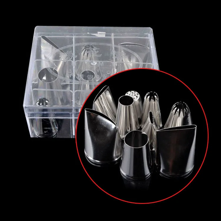 

2set 9 X LARGE CUPCAKE ICING PIPING NOZZLES TIPS GRASS HAIR CAKE DECORATING Pastry Fondant Cake Sugarcraft Decoration Tools