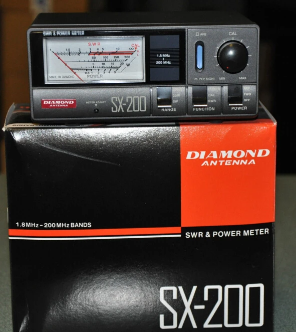 

Diamond 200W SWR SX-200 1.8 - 200Mhz SWR Power Meter Dual Band VHF UHF w/FM band 76-108MHz Tester
