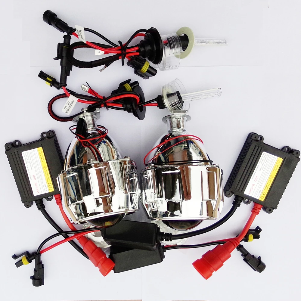 Bi-xenon HID 2.5inch Projector Lens with 12V AC 35W Xenon kit H1 Parking Car styling DIY Auto Lamp for H4 H7 Car Headlight