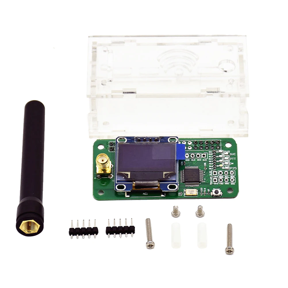 

Set of MMDVM DMR Hotspot Module Antenna Case and Accessory Kits Support YSF DIY DMR OLED Raspberry Pi MMDVM P25