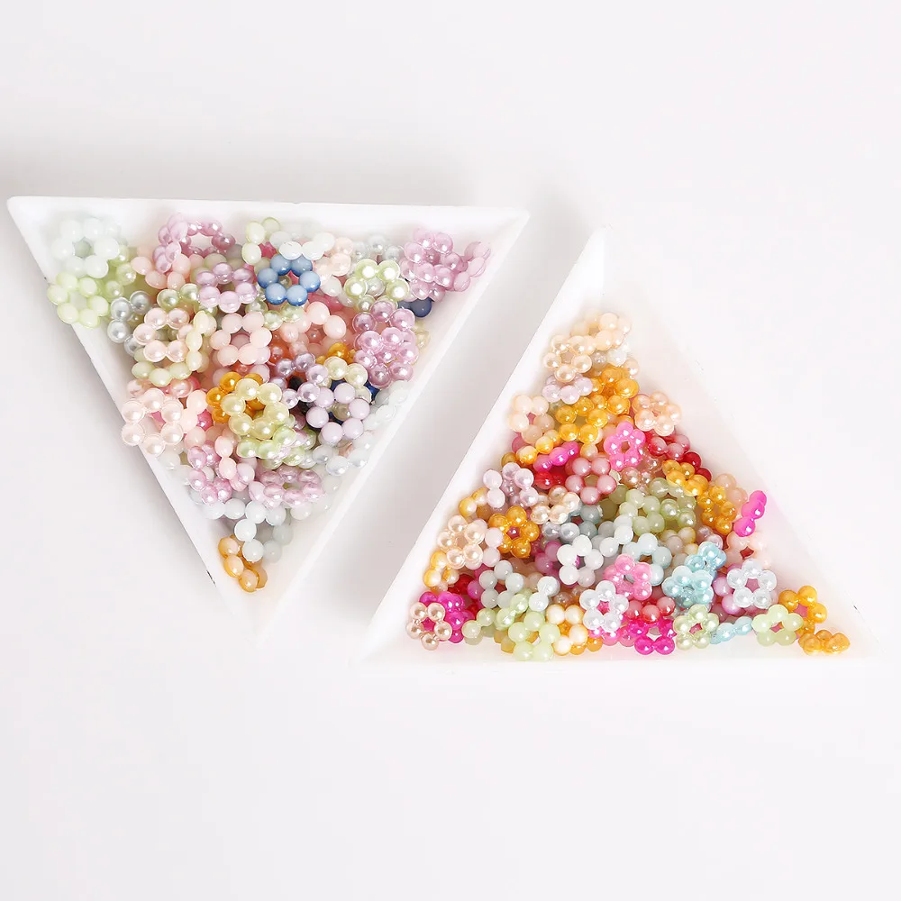 

7/9 mm 100 Pcs Renju Shape Plastic ABS Imitation Pearl Beads Flat Back for DIY Jewelry Craft Scrapbook Decoration