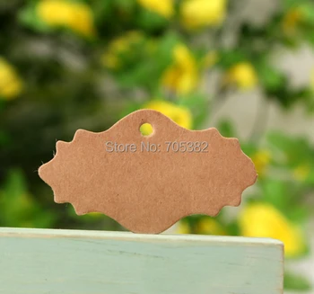 

6*3.5cm (With cord) New kraft oval design blank hang tag shape hang tag,price tag Bookmark (aa-673)