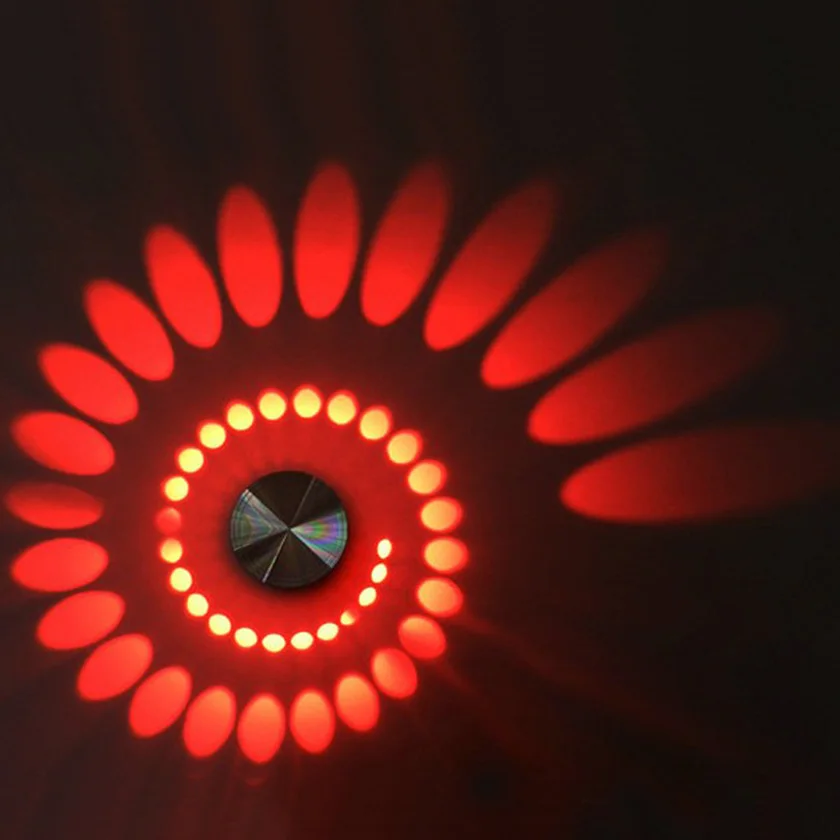 

Dimmable/Not Spiral 3W LED Wall Sconce Lamp Cylinder Ceiling Light Fixture Modern Decor Corridor KTV Hotel Silver Shell