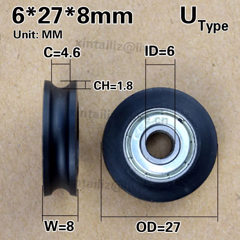 10 шт. роликовый подшипник колеса PA66 6*27*8 нейлоновый V groove|bearing koyo|bearing padbearing washer |