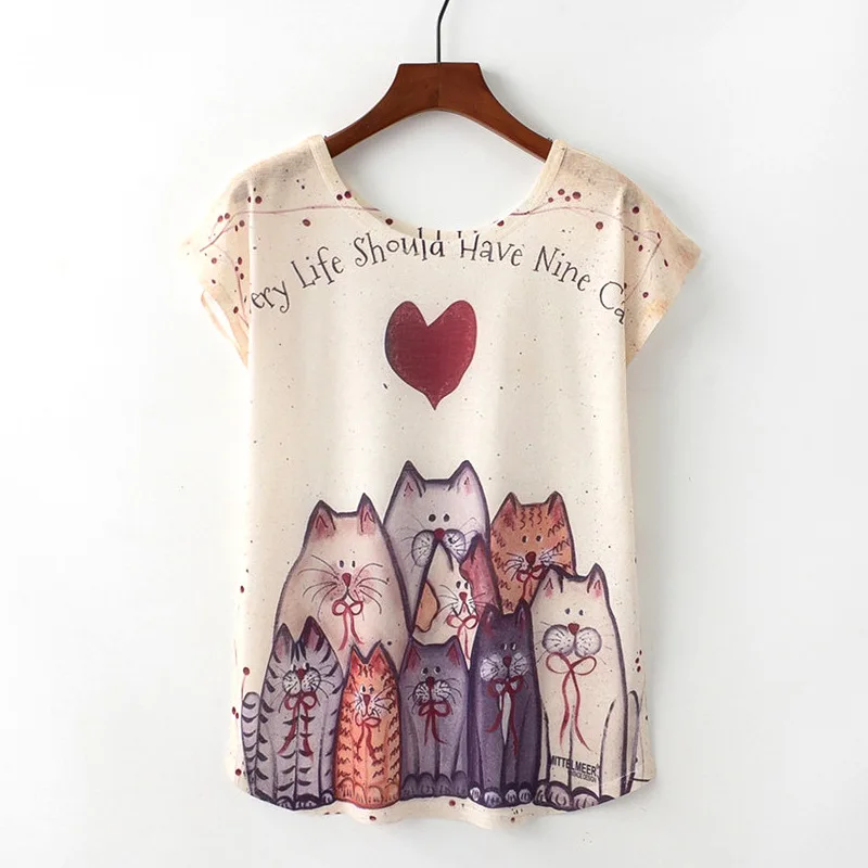 

YZ Women Top 2019 Summer New Cartoon Cars Printed Feminino T-shirt Round Neck Short Sleeve Loose Femme T-shirt