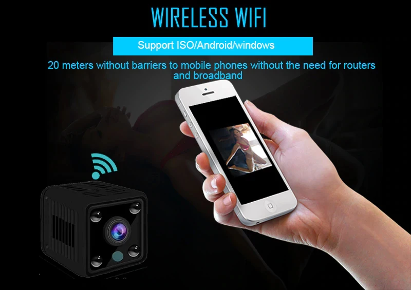 FHD 1080P Mini Camera WiFi DVR Sport DV Recorder with Night Vision Small Action Camera with WIFI Hotspot Audio & Video Recording_6