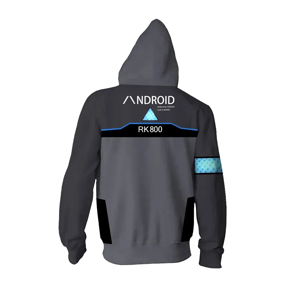 CostumeBuy игра Детройт стать человеком Коннор Косплей Костюм RK800 агент повседневное пальто 3D с капюшоном куртка на молнии свитер L920