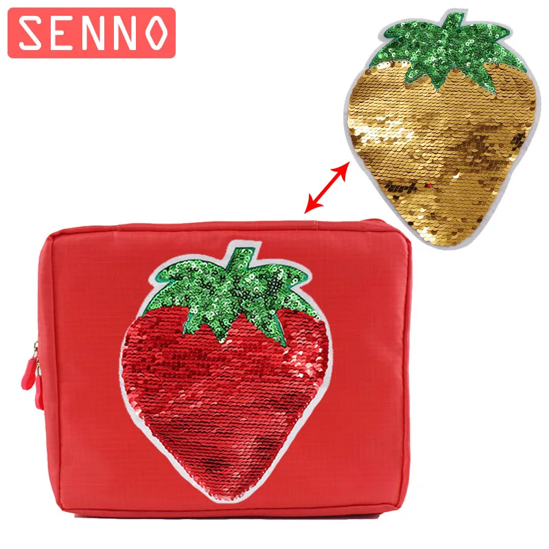 

Strawberry reverse discoloration face flip double sequins emergency kit waterproof first aid kit portable medical storage bag