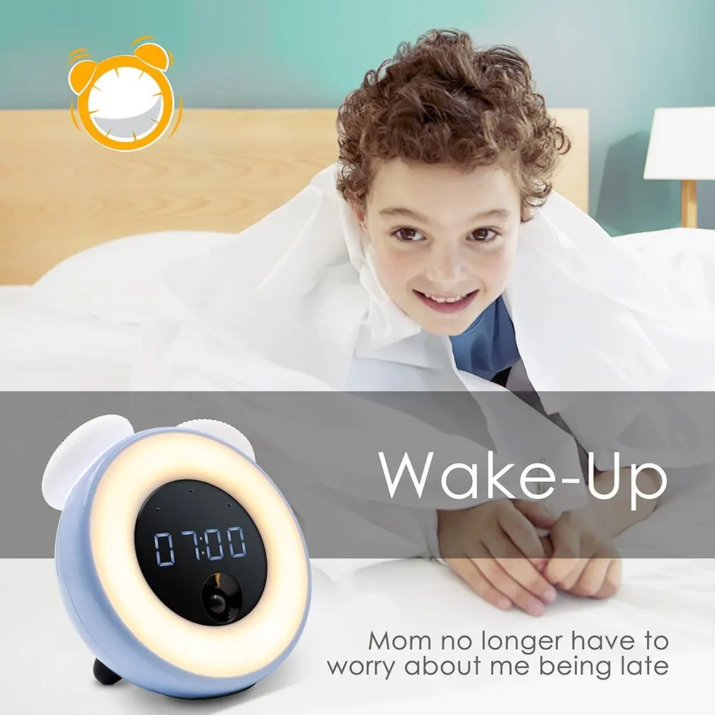 Сенсорный датчик цифровой будильник Sunrise Sunset LED Wake Up свет красочный звук природы в