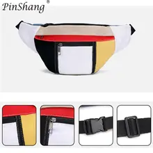 PinShang поясная сумка цветная Лоскутная карманная сумка гаджет ремень Органайзер Чехол держатель сотового телефона KZ30