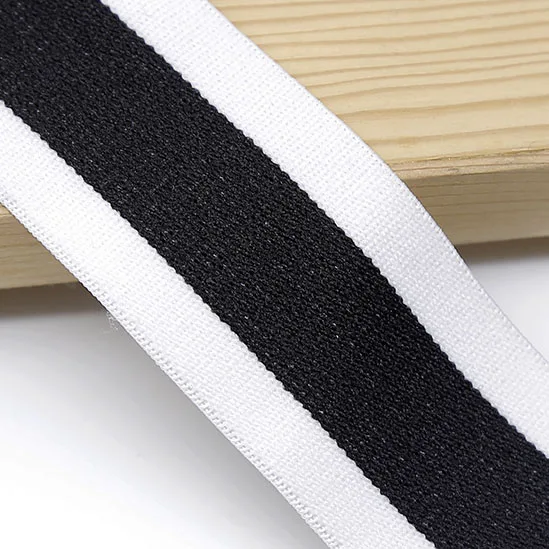10yards 4cm Width High Quality Embellished Black And White Stripe