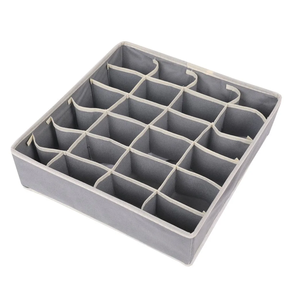 4 pcs Underwear Storage Organizer Boxes Bra Tie Sock Shorts Divider Drawer Closet Ropa Interior Organizador Box Organizer Tools - Цвет: Gray