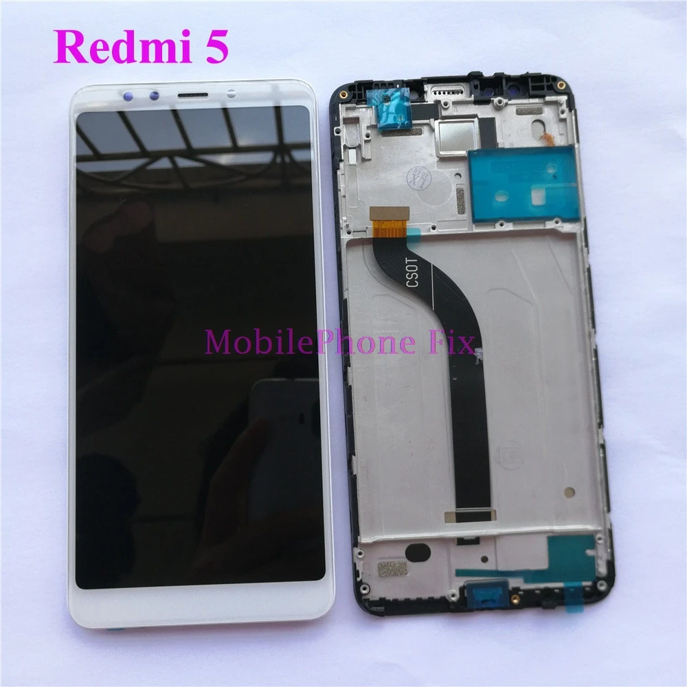 

10 Point Touch LCD Display Touch Screen Digitizer Assembly For Xiaomi Redmi 5 Redmi5 Tested With LCD Frame Replacement Parts
