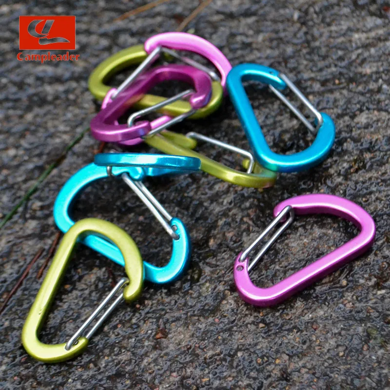 Campleader 5pcs/set 2cm Mini Multi Color Aluminum Alloy Carabiner D