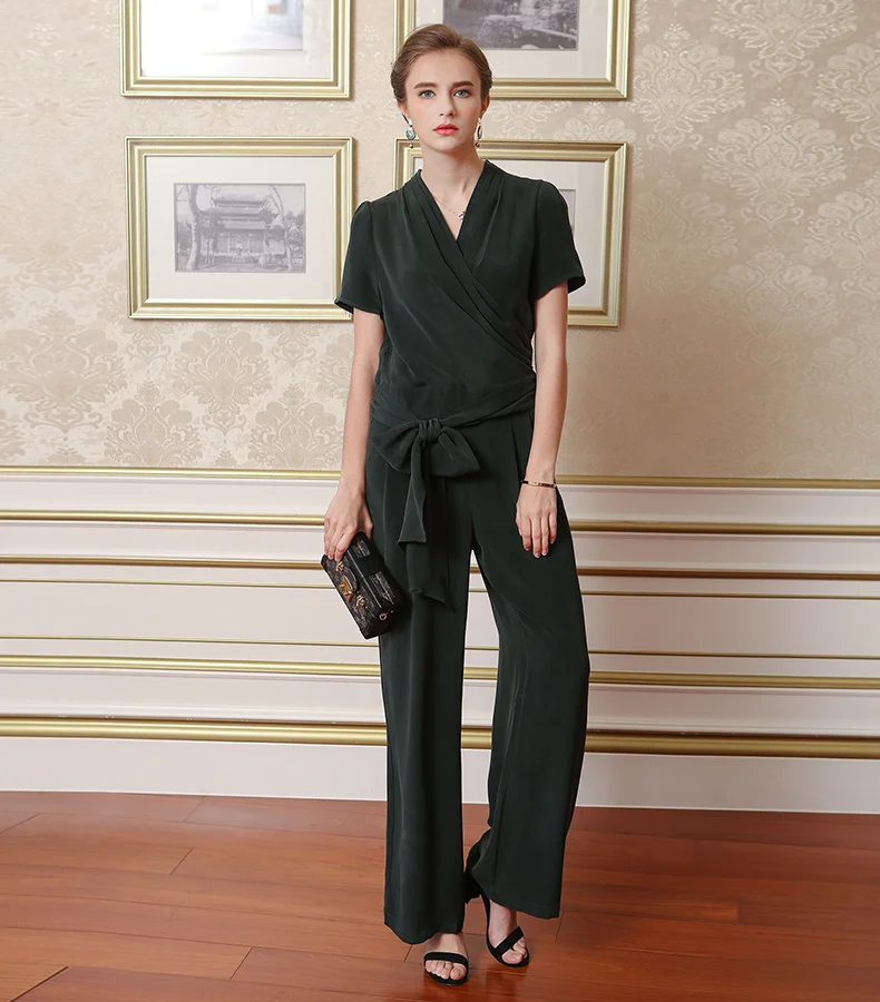 dark green jumpsuit womens