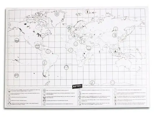 WXFTDMULIUFENG Делюкс стираемая карта путешествия Настенный декор персонализированный мир царапина карта украшение картина плакат детская игрушка