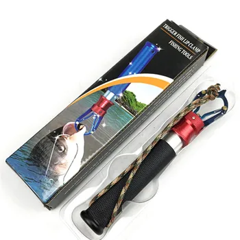 

Fishing Grip Stainless Steel Fishing Gripper Clamp Portable Fishing Lip Grips Fish Controller Fishing Pliers With Lanyard