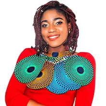Shenbolen African Ankara Chokers Necklaces African Print Fabric Ankara False Collar Colorful Detachable Collar Handmade Jewelry Shenbolen African Ankara Chokers Necklaces African Print Fabric Ankara False Collar Colorful Detachable Collar Handmade Jewelry