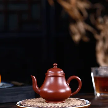 

Famous Manual Raw Ore Bright Red Robe Pavilion Kungfu Online Infusion Of Tea Kettle Tea Set To Work In An Office Gift Suit