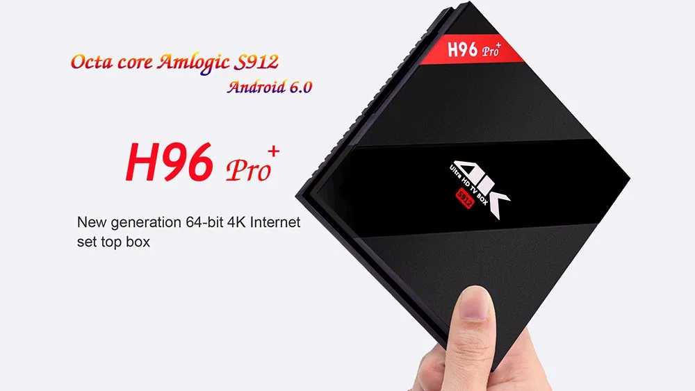 10 шт. H96 pro plus Восьмиядерный Amlogic S912 Smart tv box Android 7,1 медиаплеер 2,4G/5G wifi BT4.1 телеприставка