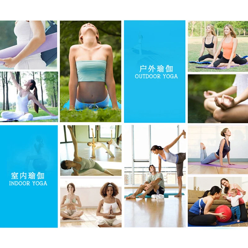6MM TPE Non-slip Elastic Yoga Mat For Beginner Environmental Fitness Pilates Mat Lamination Multicolor Carpet Gym Exercise Mats